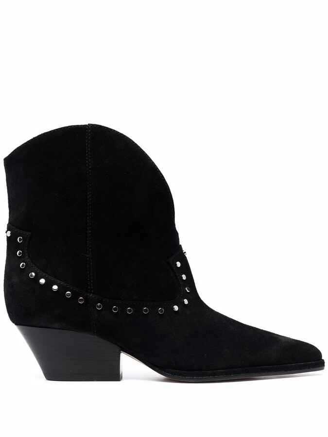 studded suede boots