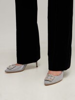 Thumbnail for your product : Manolo Blahnik 70mm Hangisi Notturno Lurex Pumps