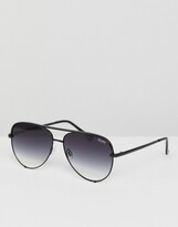 Thumbnail for your product : Quay X Love Island High Key Mini aviator sunglasses in black fade