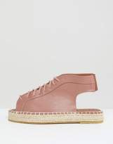 Thumbnail for your product : Pieces Lace Up Leather Look Espadrille