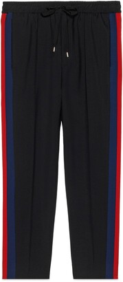 Gucci Wool cropped pant with stripe
