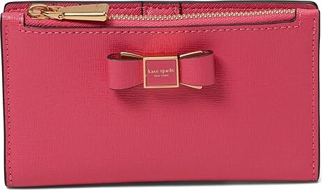 Kate Spade Morgan Bow Embellished Saffiano Leather Small Slim
