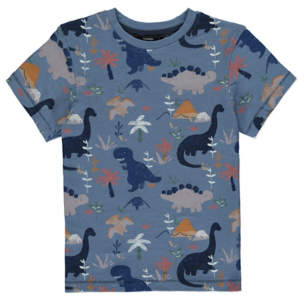 George Blue Dinosaur Print T-Shirt