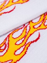 Thumbnail for your product : Palm Angels Flame Intarsia Knit Socks