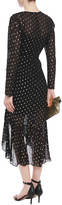 Thumbnail for your product : Sandro Wrap-effect Ruffled Fil Coupe Georgette Dress