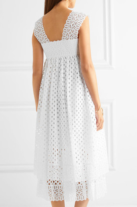 Tory Burch Broderie Anglaise Cotton Dress - White