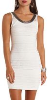Thumbnail for your product : Charlotte Russe Beaded Lace Bodycon Dress