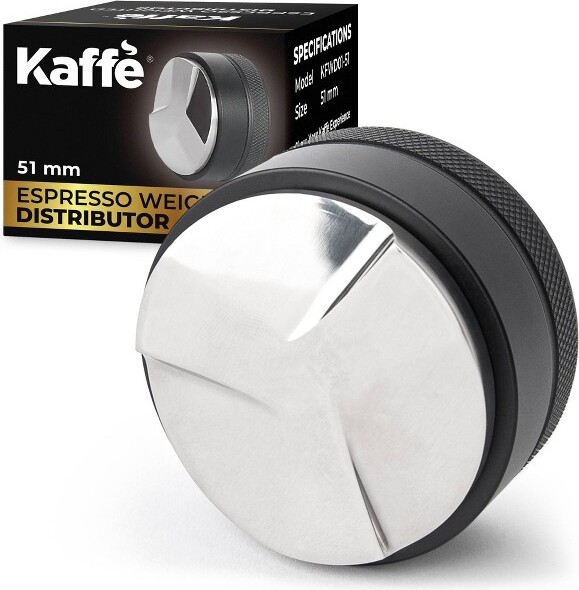 Kaffe Kaffe51mmEspressoWeightedDistributor:MetalCoffee&EspressoAccessories,Black,CoffeeMakerParts
