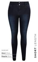 Thumbnail for your product : City Chic Citychic Highrise Skinny Short Harley Jean