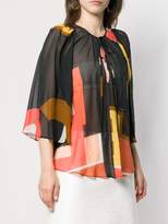 Thumbnail for your product : L'Autre Chose tied neck geometric blouse