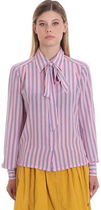 Marc Jacobs Sofia Loves Shirt In Rose-pink Silk