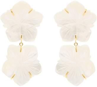 Lizzie Fortunato Paper pearl flower-drop earrings