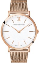 Thumbnail for your product : Larsson & Jennings Lugano Milanese 40Mm Rose Gold & Satin White