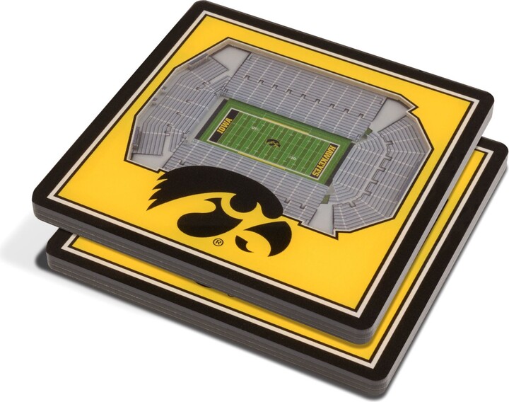 YouTheFan Iowa Hawkeyes Stadium View Coaster Set
