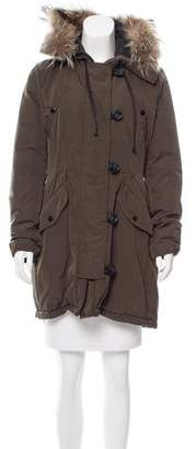 Moncler Fur-Trimmed Arrious Coat
