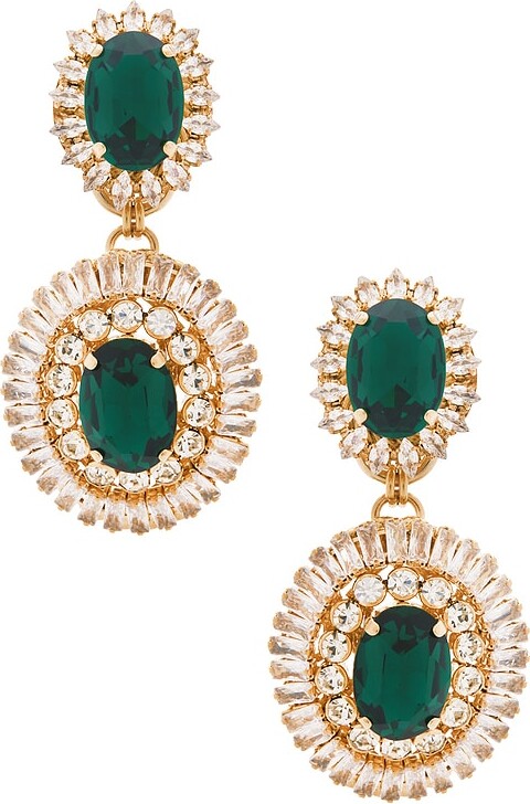 Anton Heunis Omega Clasp Oval Disc Chandeliers Drop Earrings