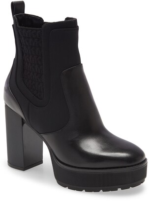 felicia leather and canvas platform trainer