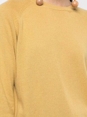 ALEXANDRA GOLOVANOFF Classic Crewneck Sweater Yellow