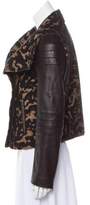 Thumbnail for your product : Diane von Furstenberg Leather-Accented Zip-Up Jacket