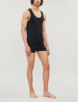 Thumbnail for your product : Hanro Men's Black Core Precision Cotton-Blend Vest, Size: S