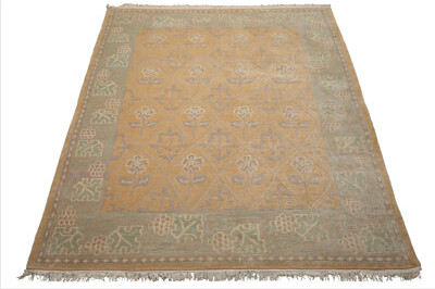 Canora Grey 8'x10' Tan Hand Knotted Tibetan Wool Swiss Wash Plush pile Area Rug