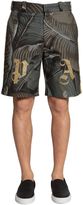 Thumbnail for your product : Palm Angels Cotton Twill Shorts