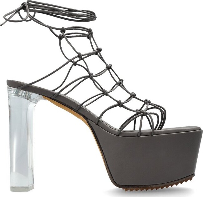 Rick Owens Hollywood Runway Web Platform Sandals