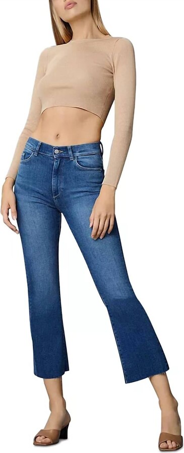 DL1961 - Women's Bridget High Rise Bootcut Instasculpt Jeans - Mid Raw In Blue