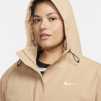 Nike Women's Sportswear Essential Storm-FIT Woven Parka Jacket (Plus Size)  in Brown - ShopStyle