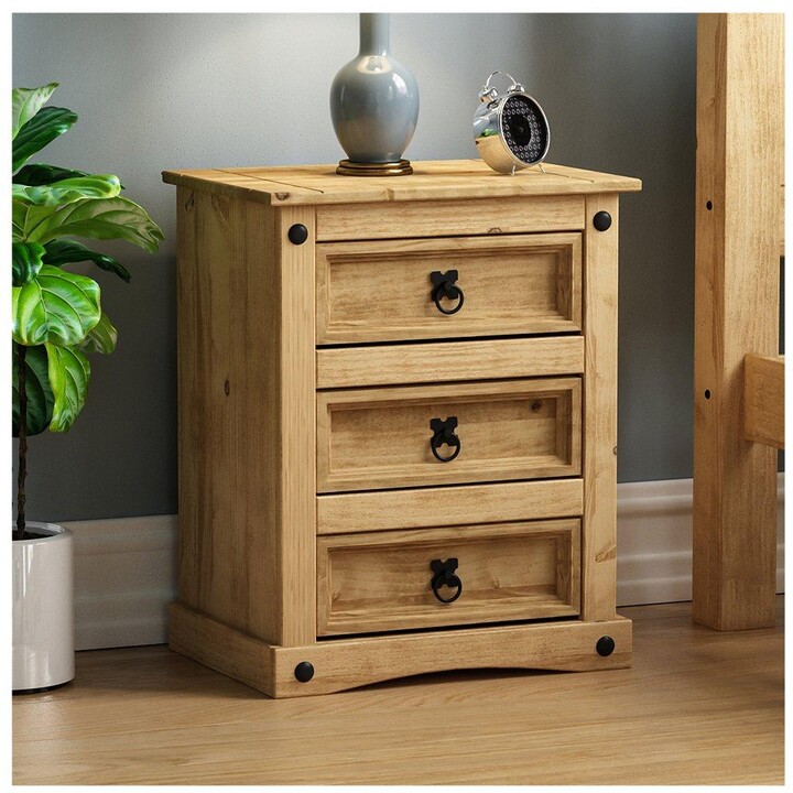 Vida Designs Corona 3 Drawer Bedside Chest ShopStyle Furniture