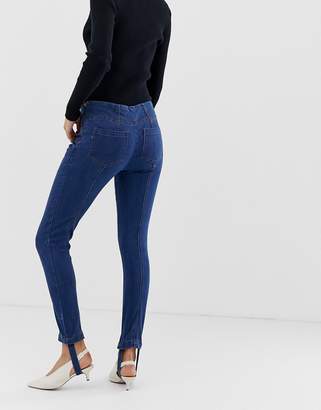 Current Air Skinny Jean with Stirrup and Lace Up Detail