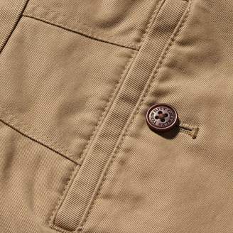 Charles Tyrwhitt Tan slim fit flat front washed chinos