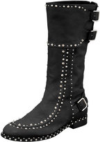 Thumbnail for your product : Laurence Dacade Baltazar Stud Buckle Mid-Calf Boot, Black/Ruthenium