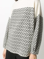 Thumbnail for your product : Lala Berlin Leaf Print Cashmere Jumper