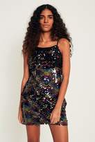 Thumbnail for your product : Sparkle & Fade Striped Sequin Slip Dress