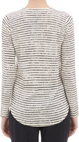 Thumbnail for your product : Thomas Laboratories ATM Anthony Melillo Broken-Stripe V-neck Pullover Sweater