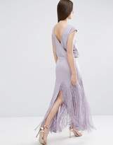Thumbnail for your product : ASOS Fringe Maxi Dress With Deep V Back