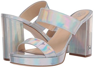 guess shoes silver heels