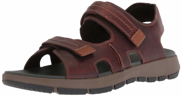 clarks sandals mens brown