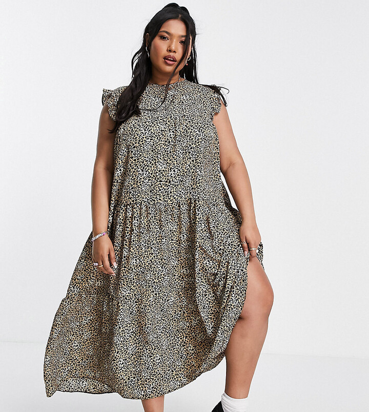 plus size leopard dress