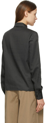 Lemaire Grey Satin 2 Pocket Shirt