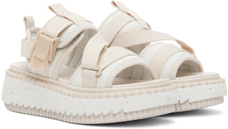 Chloé White & Off-White Lilli Sandals