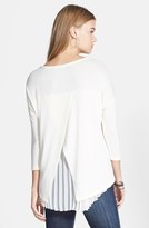 Thumbnail for your product : Hip Chiffon Pleat Back Top (Juniors)