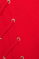 Thumbnail for your product : McQ Lace-up Wool And Cashmere-blend Sweater