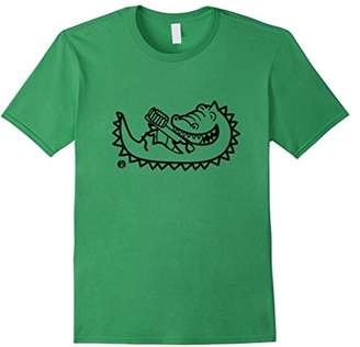 Happy Crocodile Smiling with Toothbrush T-Shirt