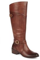 Thumbnail for your product : Arturo Chiang Betha Tumbled Leather Wide-Shaft Boots