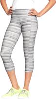 Thumbnail for your product : Old Navy Women's Active Patterned Compression Capris (20")
