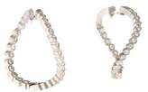 Thumbnail for your product : 18K Asymmetrical Diamond Hoops