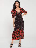 Thumbnail for your product : Very Mixed Print Midi Dress - Black/Floral