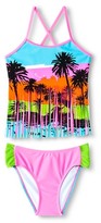 Thumbnail for your product : Big Chill Girls' Palm Tree Tankini Swimsuit